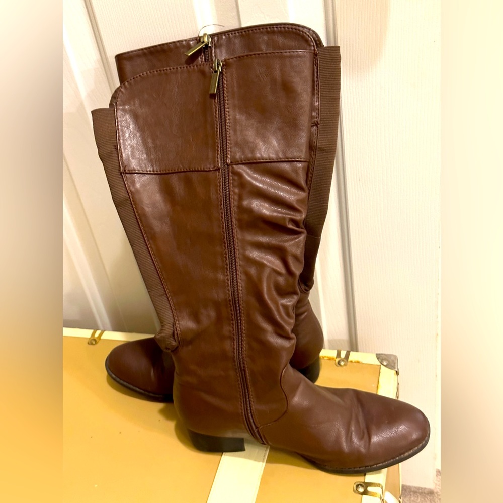 Lane Bryant wide calf low heeled boots